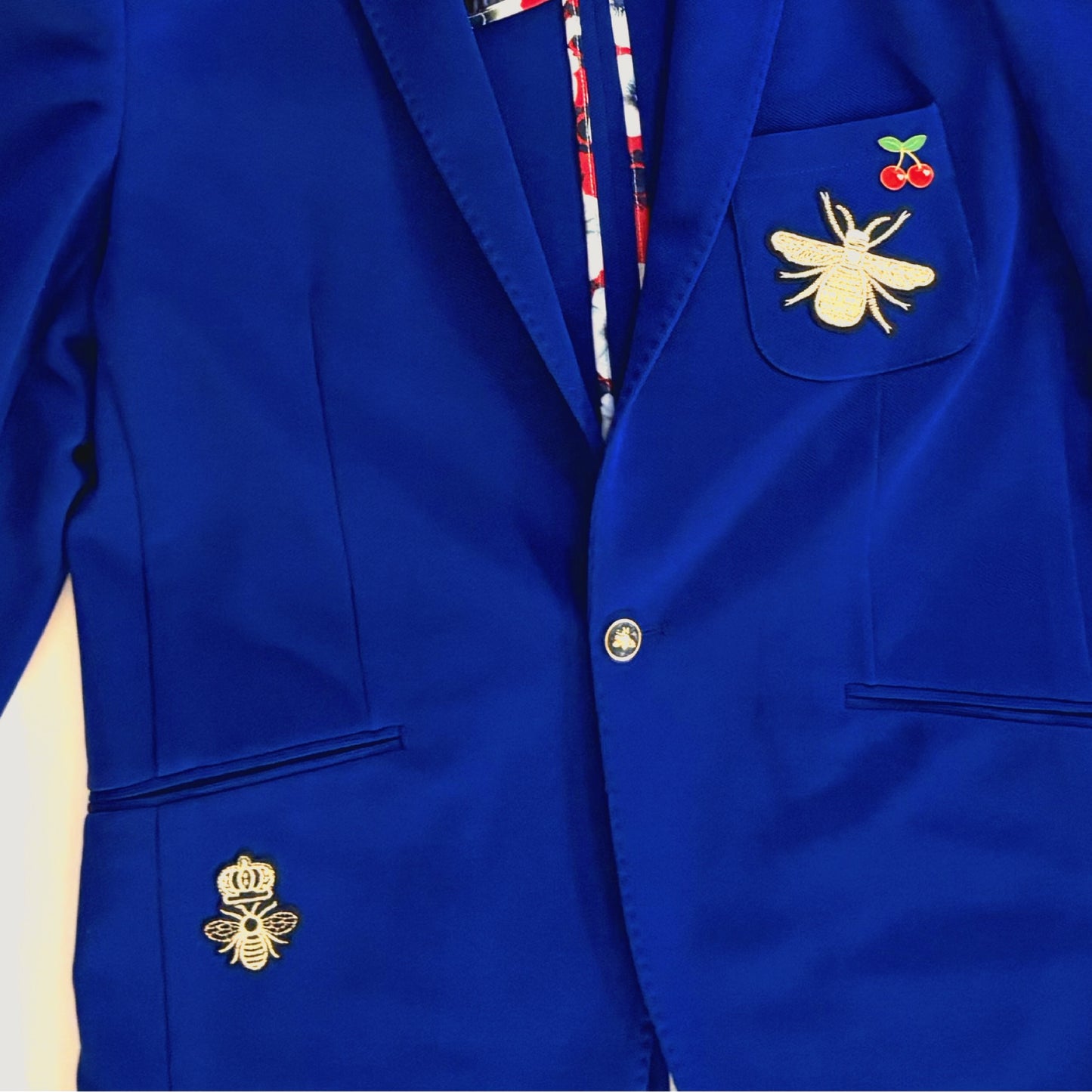 Veste Blazer BLEU FLEURS
