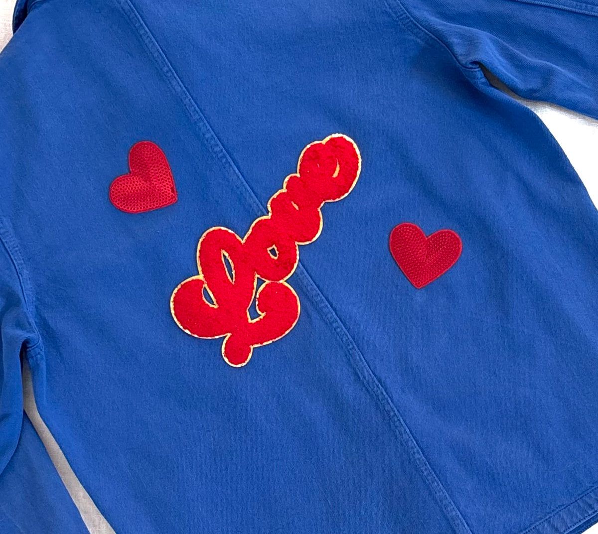 Veste Bleu Love rouge