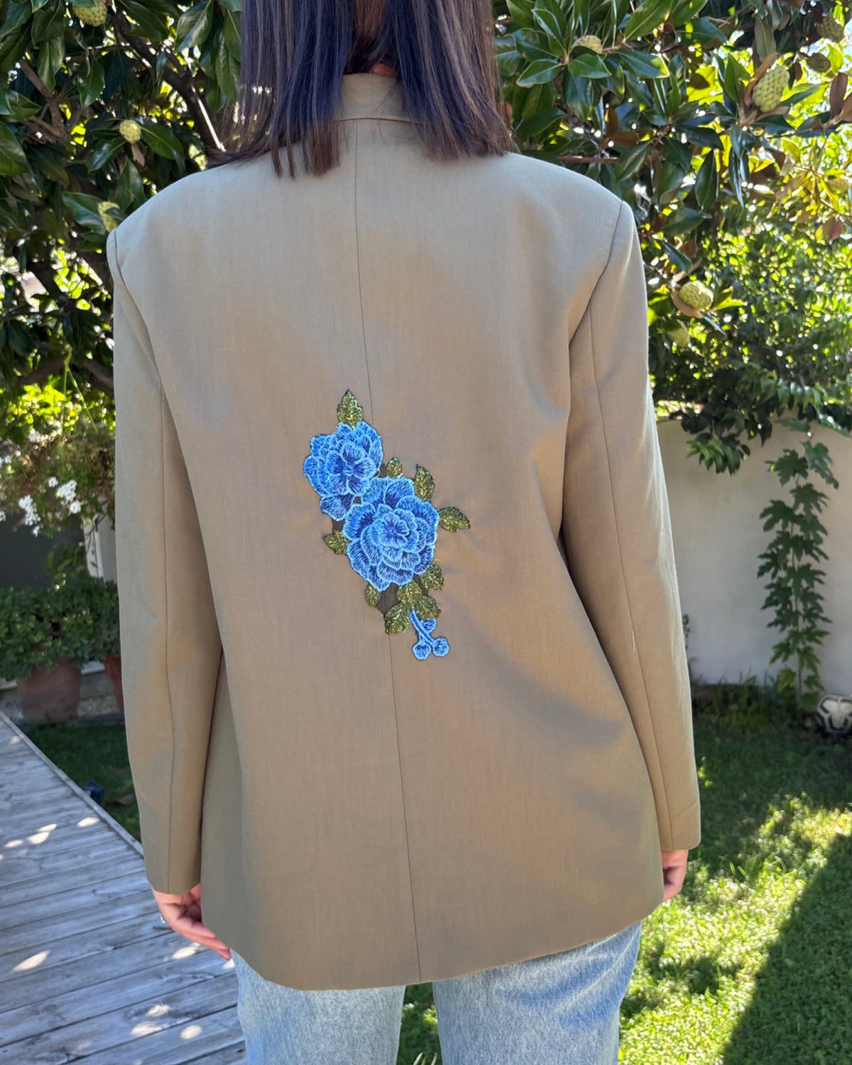 Blazer Kaki light rose bleu