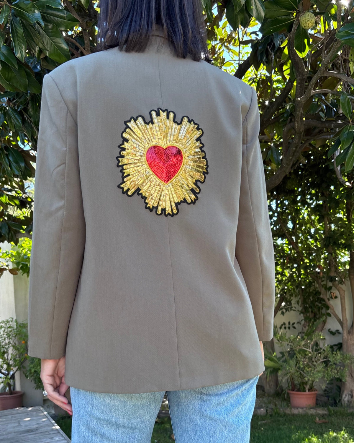 Blazer Kaki light Coeur sacré