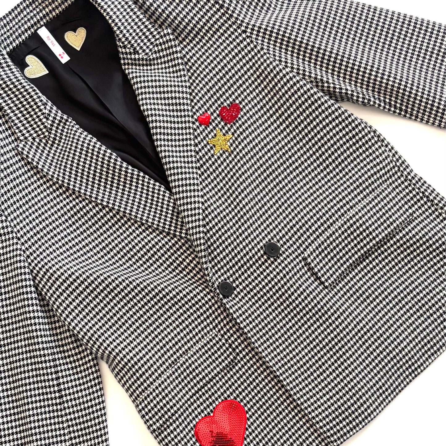 Veste Blazer LOVE pied de poule
