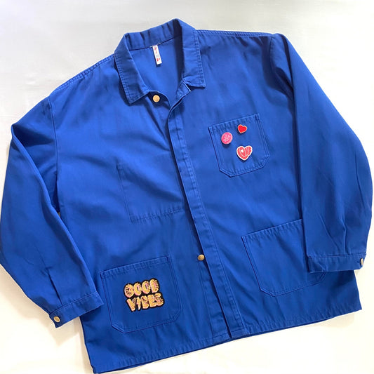 Veste bleu GOOD VIBES