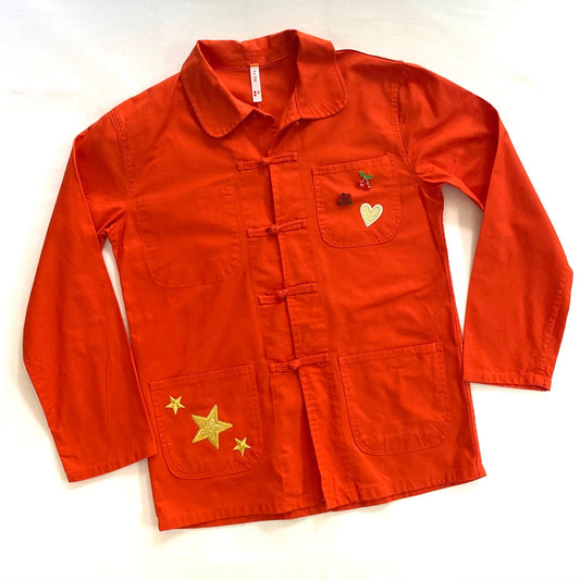 Veste orange LOVE vert