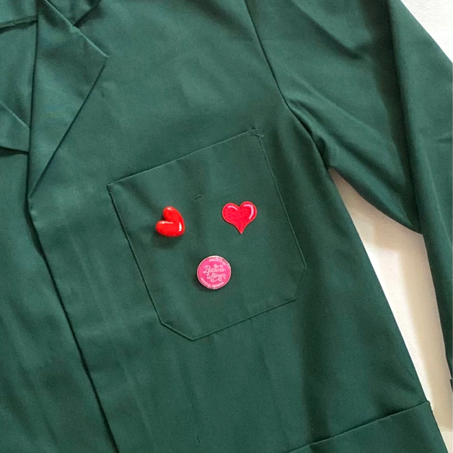 Veste verte LOVE fuchsia