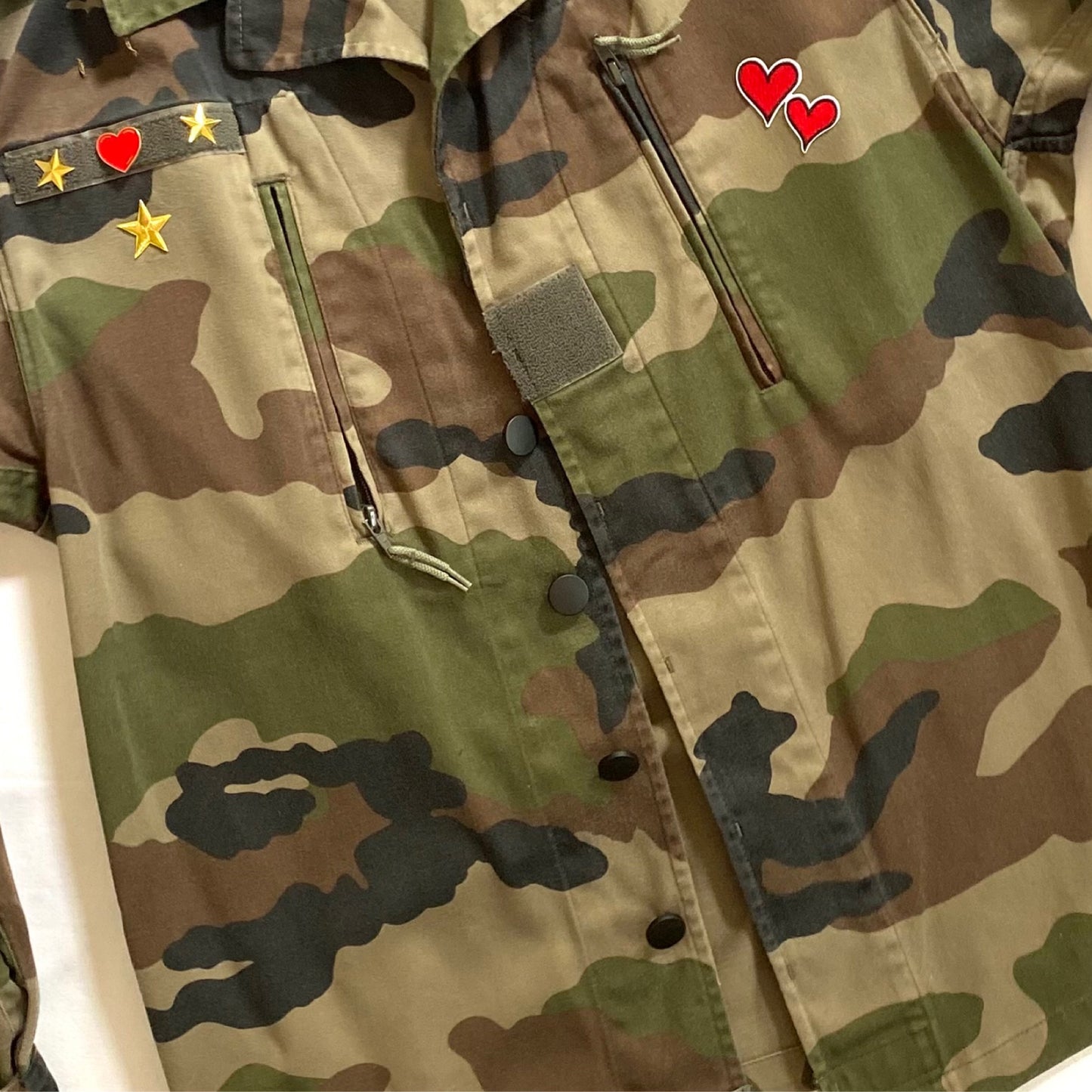 Veste treillis LOVE vert