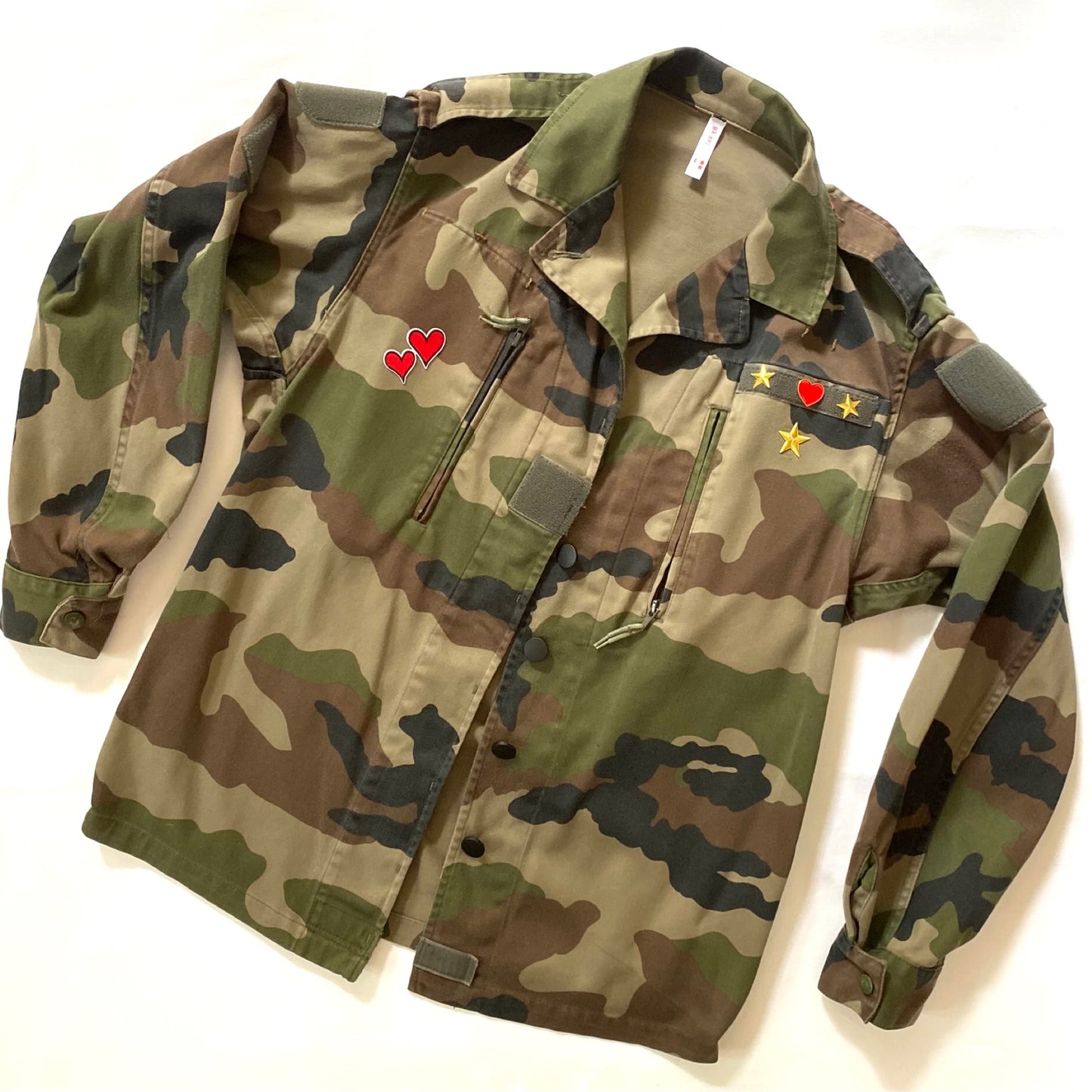 Veste treillis LOVE vert