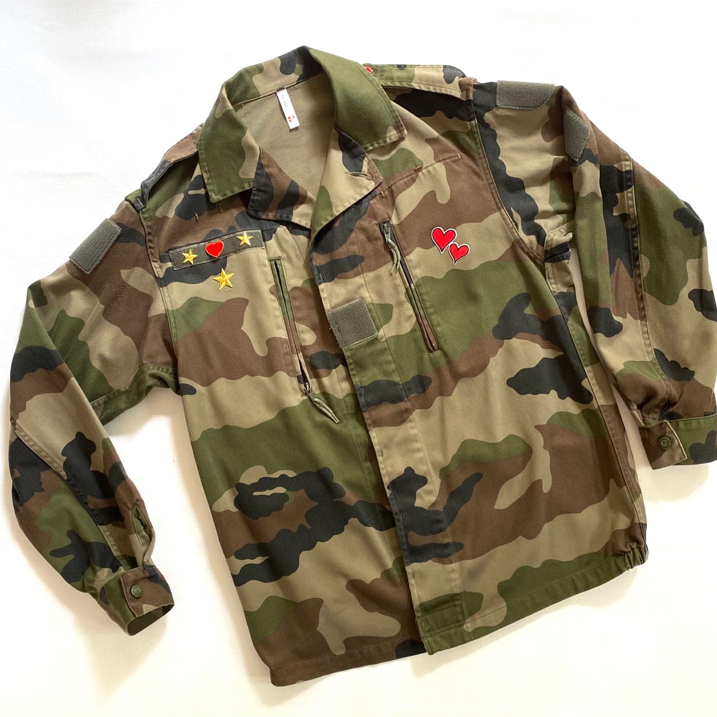 Veste treillis LOVE vert
