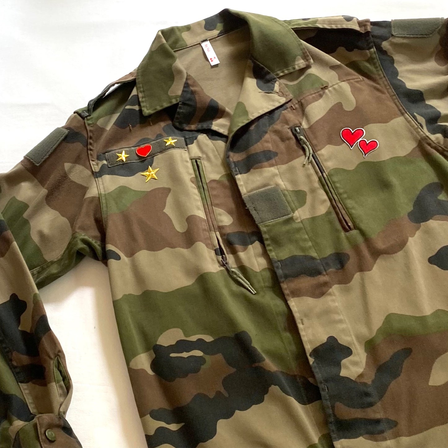 Veste treillis LOVE vert