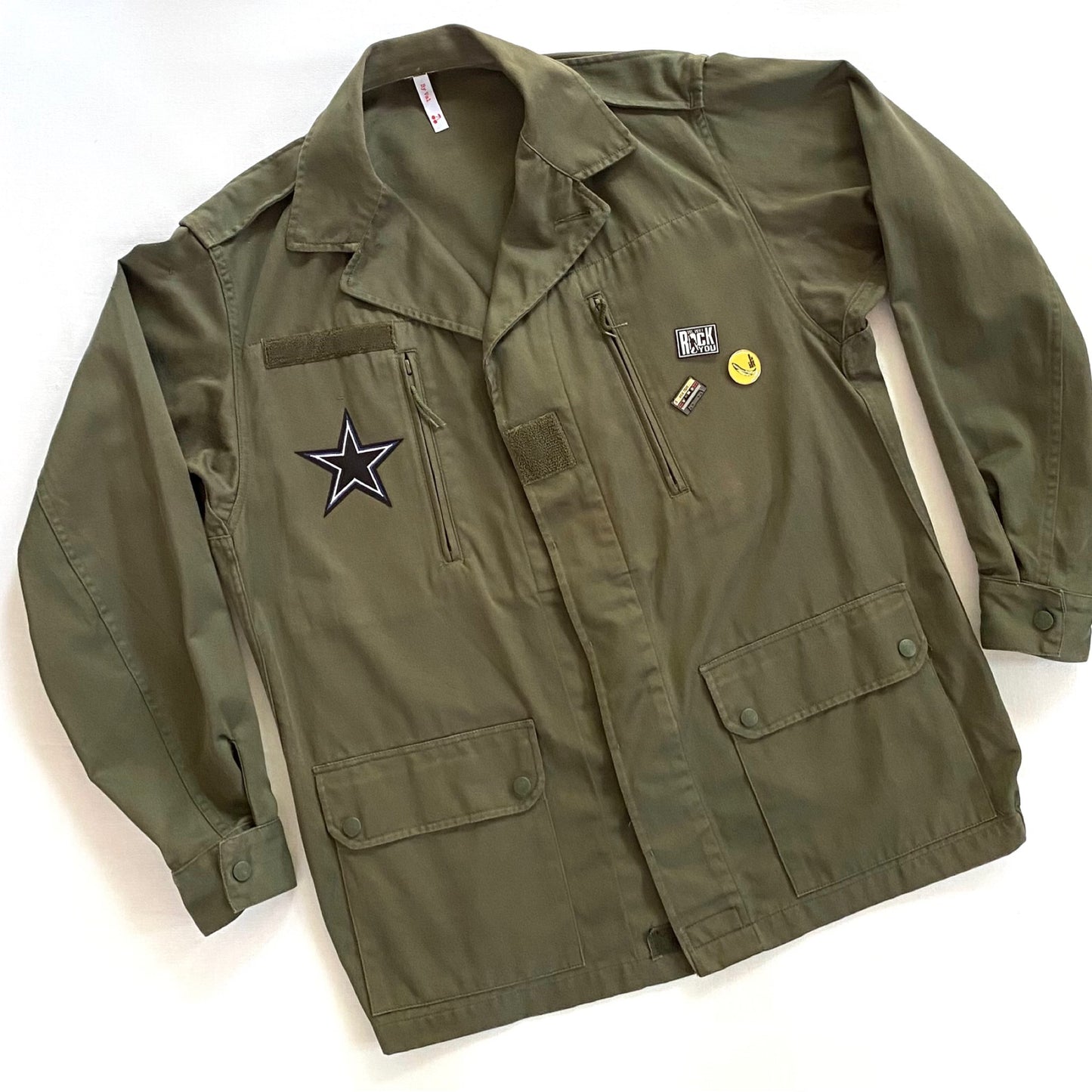 Veste kaki ROCK étoile noire