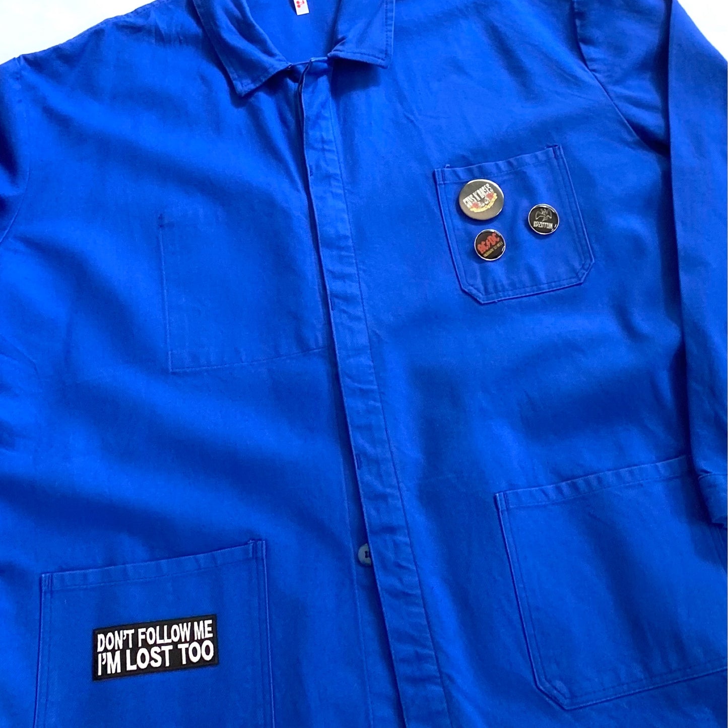 Veste bleu ROCK DON'T FOLLOW ME I'M LOST TOO