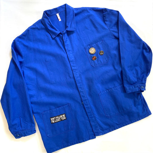 Veste bleu ROCK DON'T FOLLOW ME I'M LOST TOO