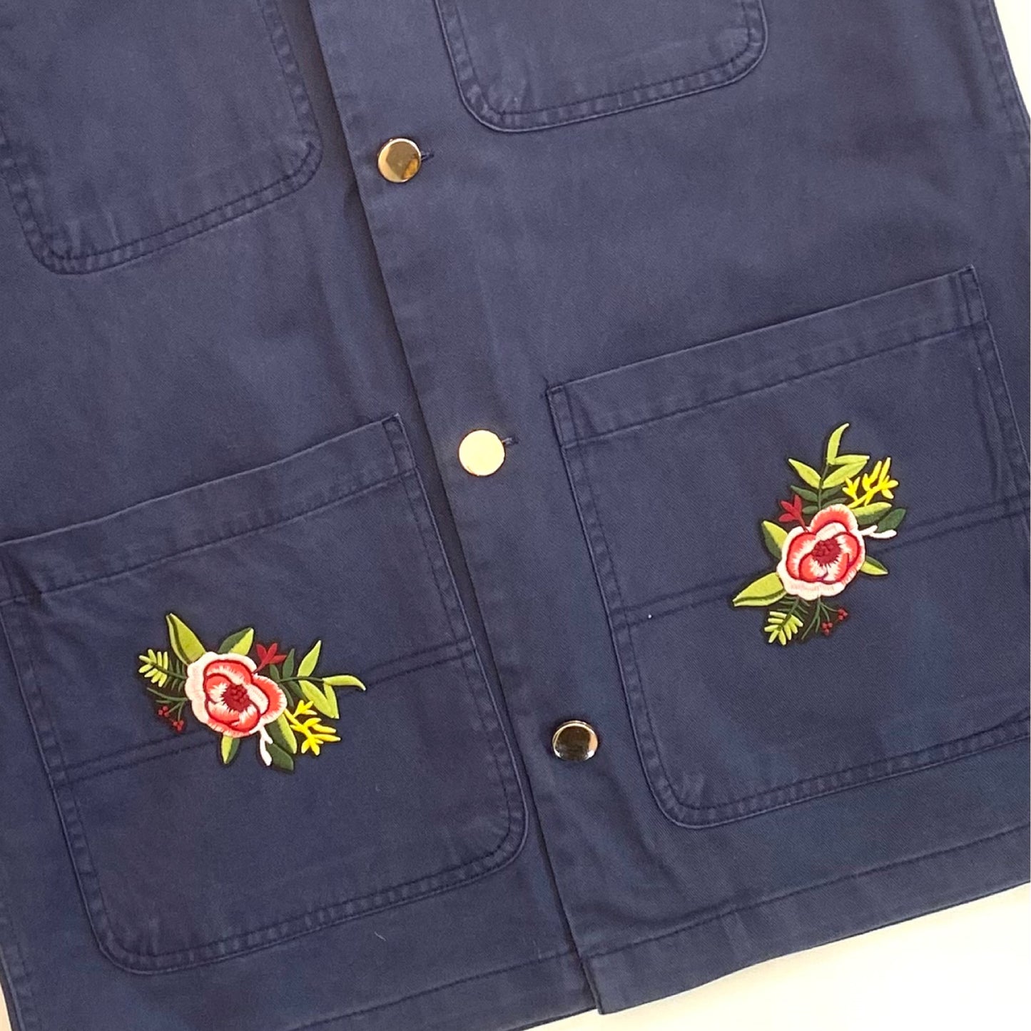 Veste bleu marine FLEURS