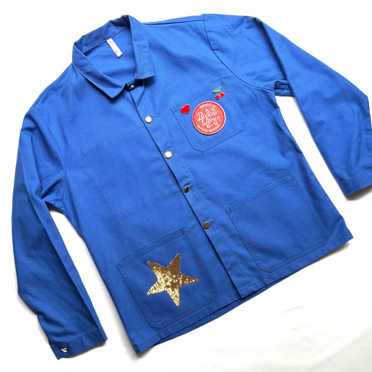 Veste bleu LOVE rose