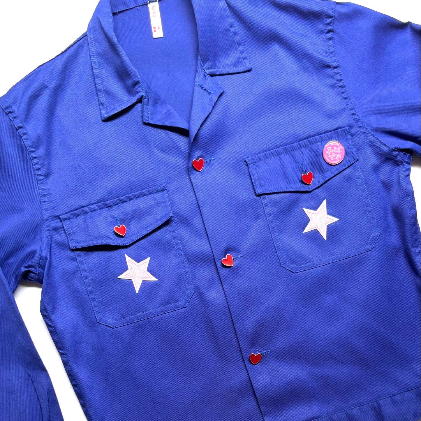 Veste bleu LOVE fuschia