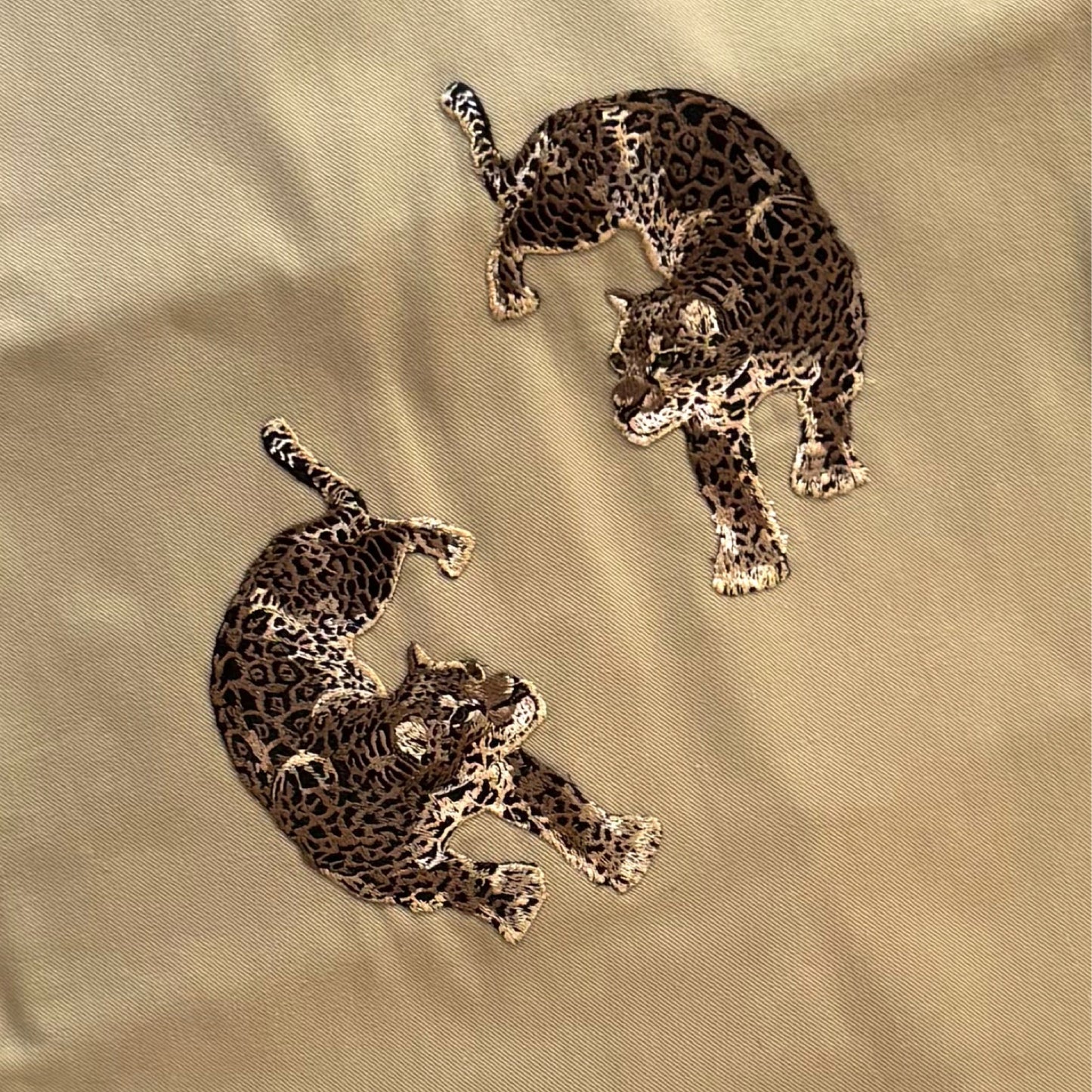 Veste Kaki Léopards brodés