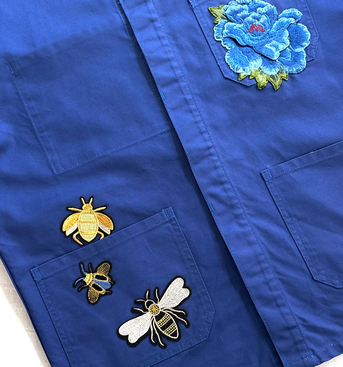 Veste Bleu Fleur de lotus