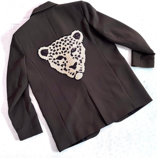 Veste Blazer Kaki Léopard