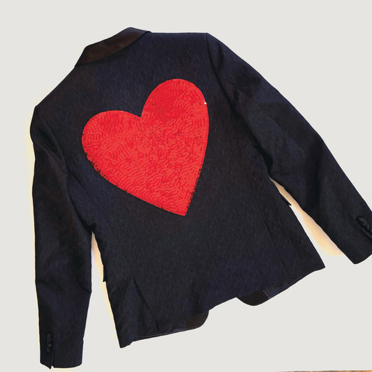 Veste Blazer NOIR COEUR ROUGE