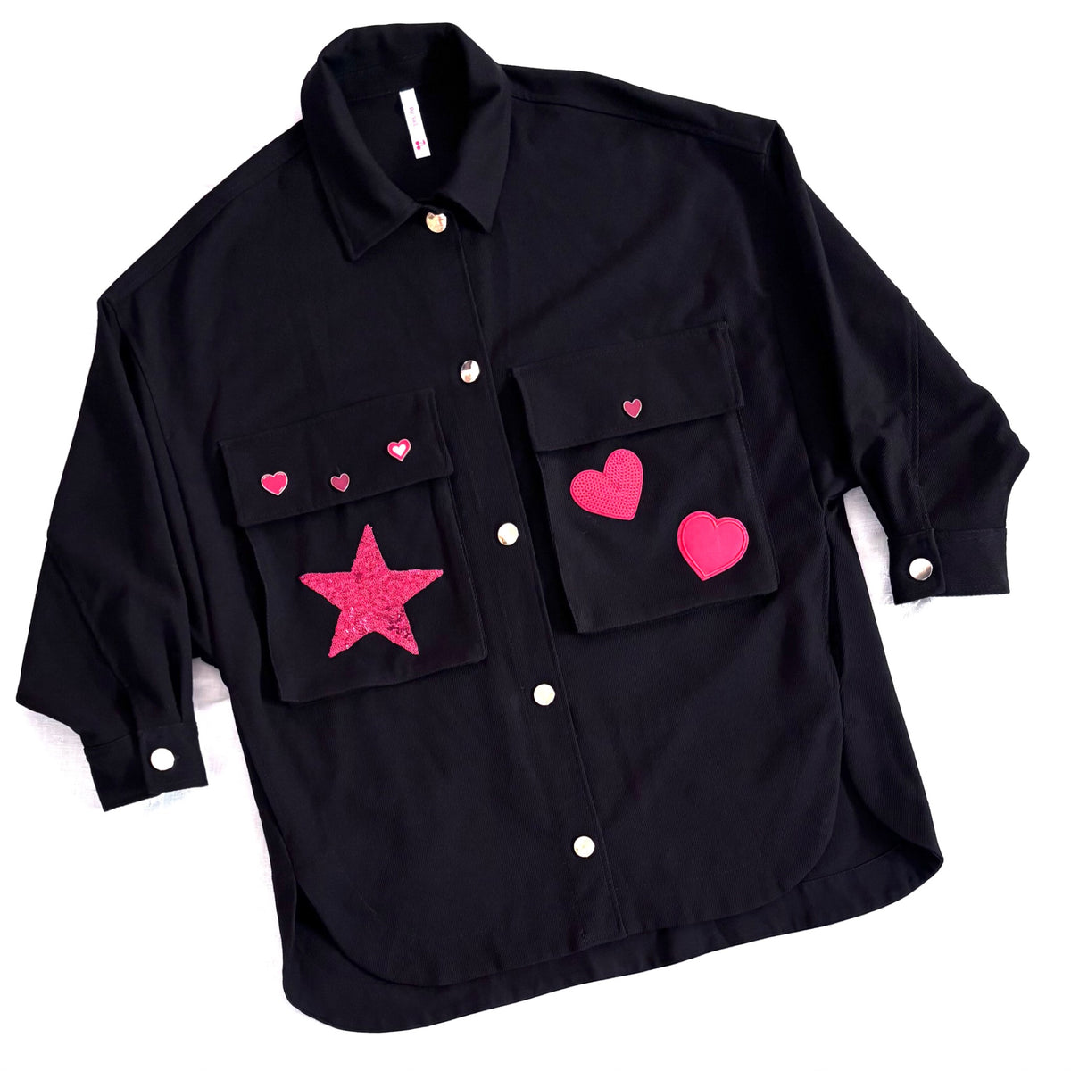 Veste noire Coeur XL