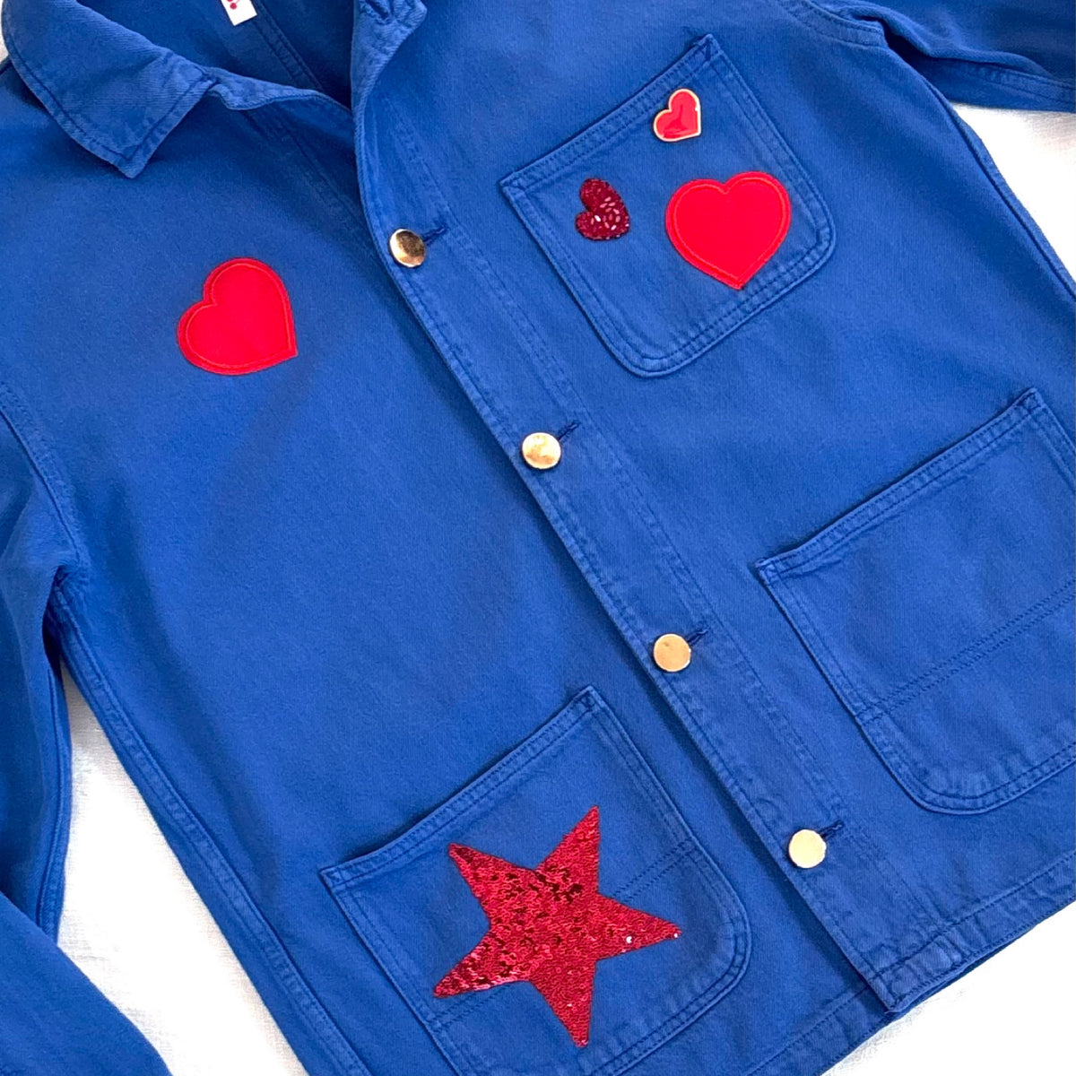 Veste Bleu Love rouge