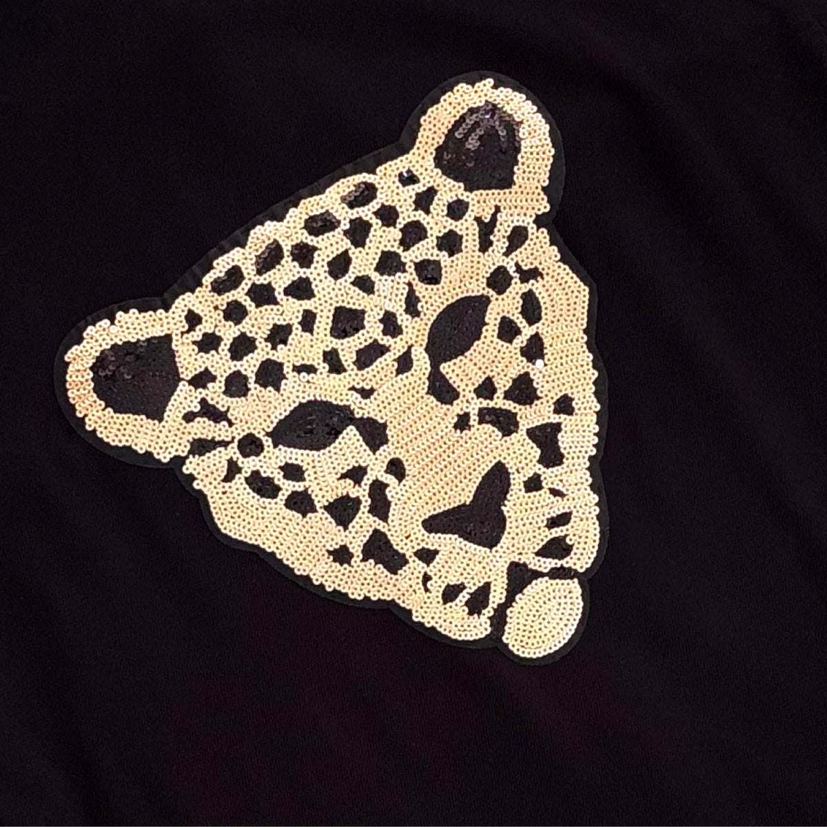 Veste noire Léopard
