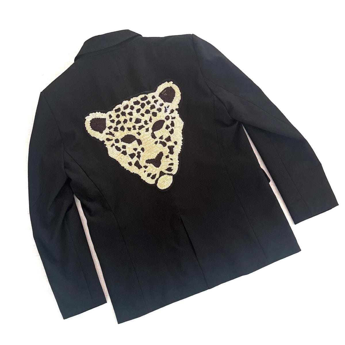 Blazer Noir Léopard