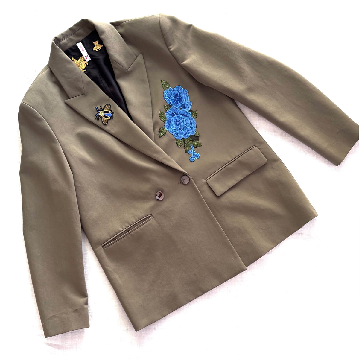 Blazer Kaki light rose bleu