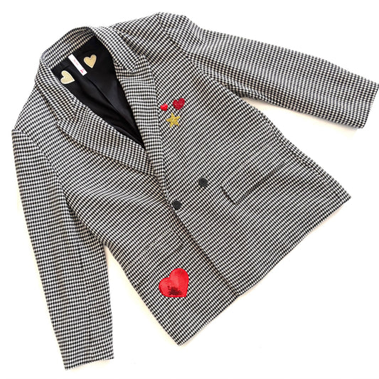 Veste Blazer LOVE pied de poule