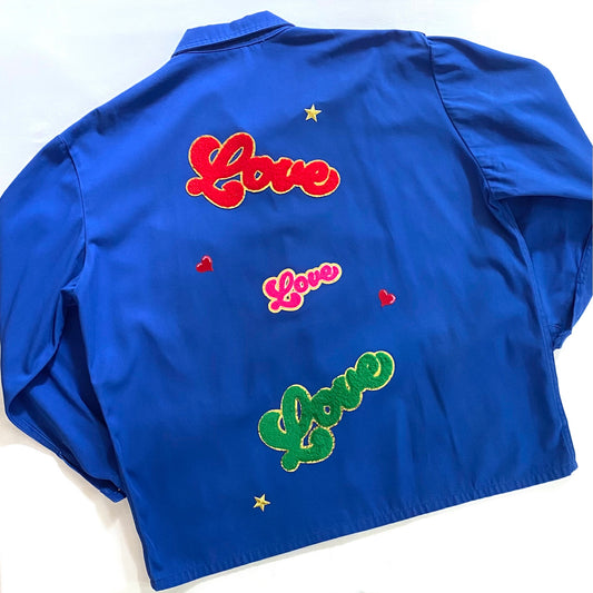 Veste bleu GOOD VIBES