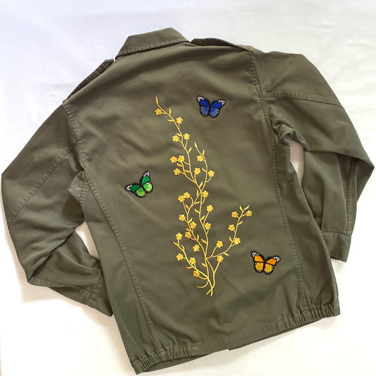 Veste kaki PAPILLONS