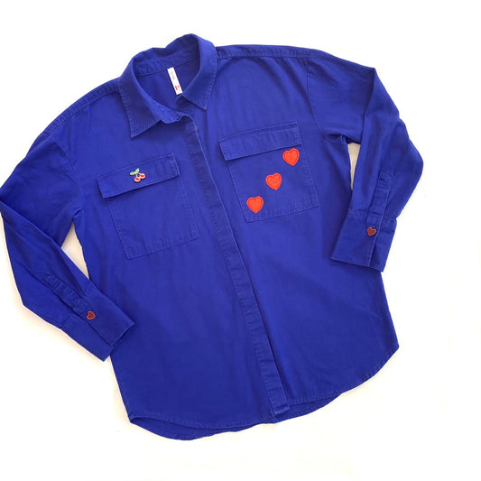 Veste/chemise LOVE fuchsia