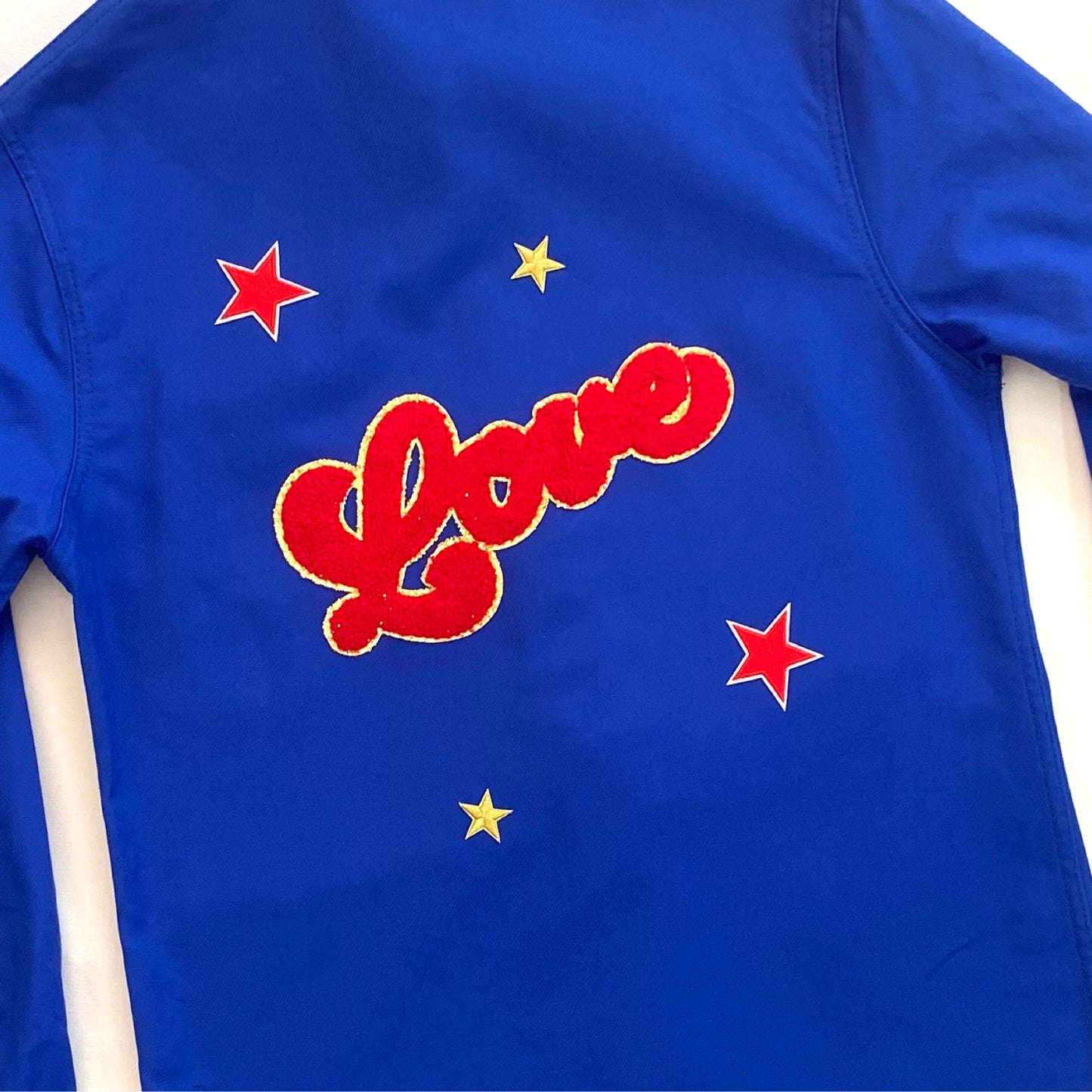 Veste bleu LOVE rouge
