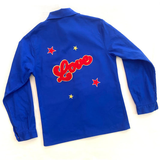 Veste bleu LOVE rouge