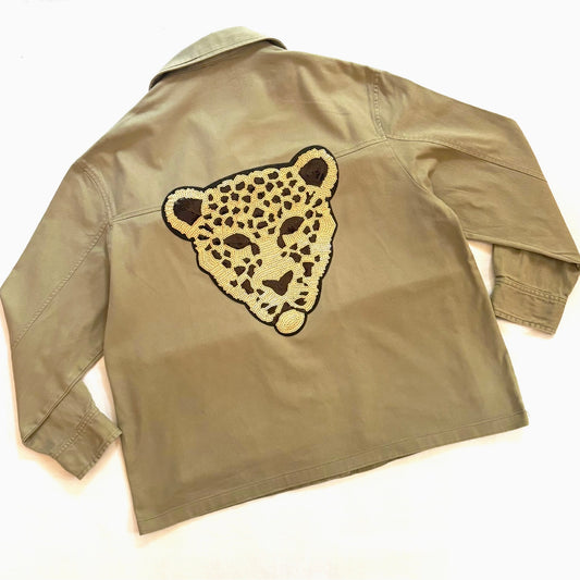 Veste Kaki Léopard