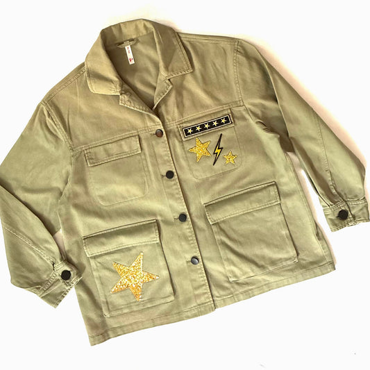 Veste Kaki Léopard