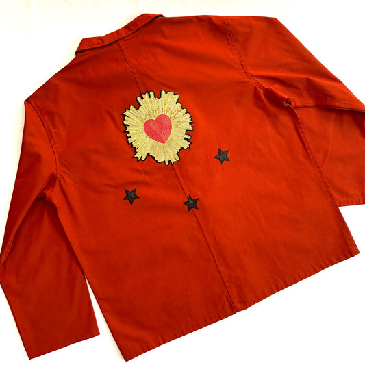 Veste brique COEUR SACRÉ