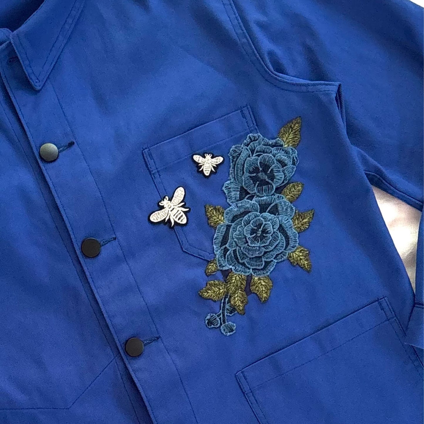 Veste Roses bleues