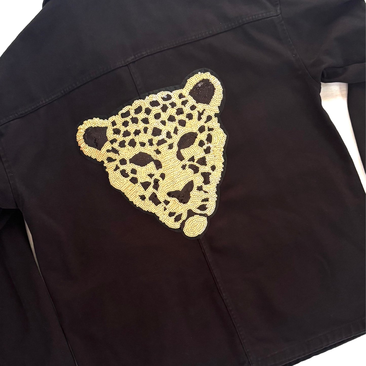 Veste noir Léopard