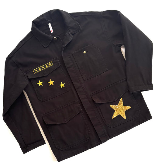 Veste noir Léopard