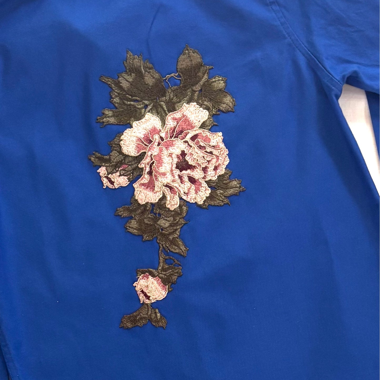 Veste Bleu Pivoines