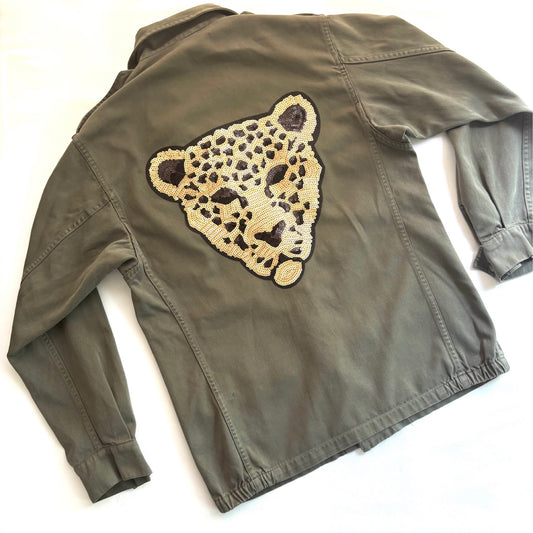 Veste kaki LÉOPARD