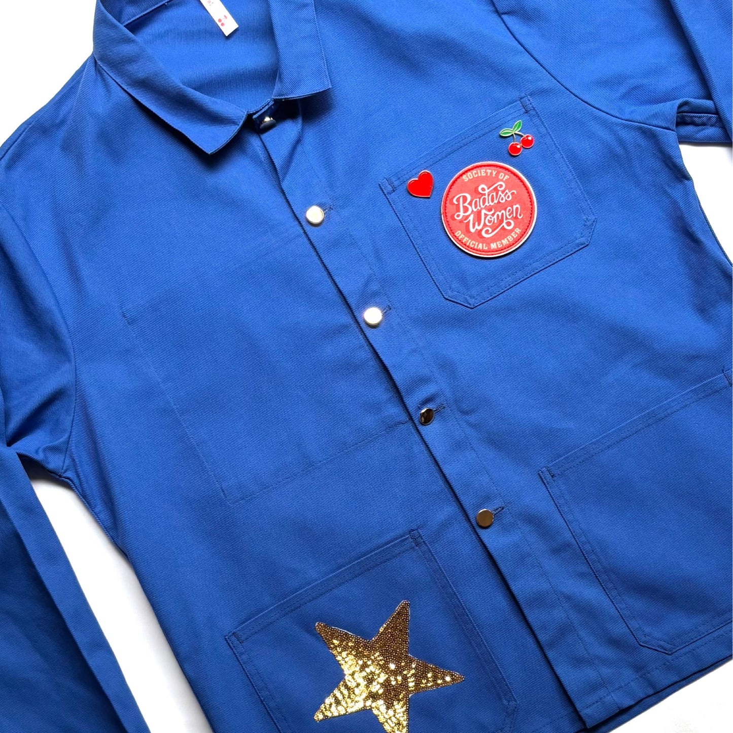 Veste bleu LOVE rose