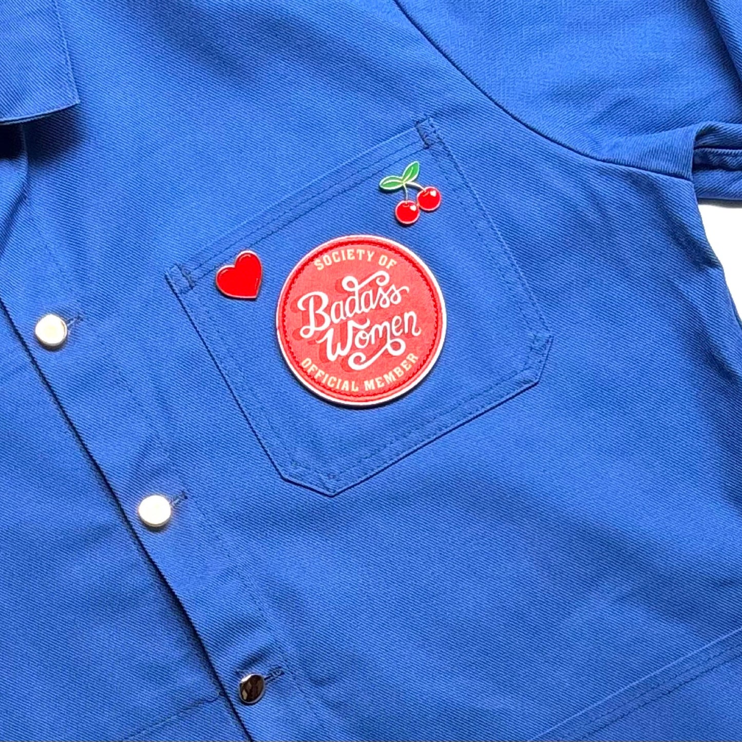 Veste bleu LOVE rose