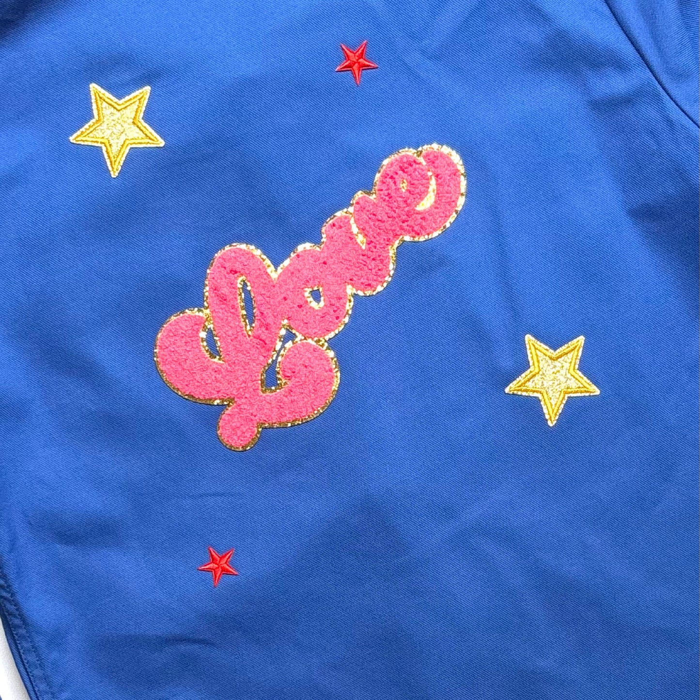 Veste bleu LOVE rose
