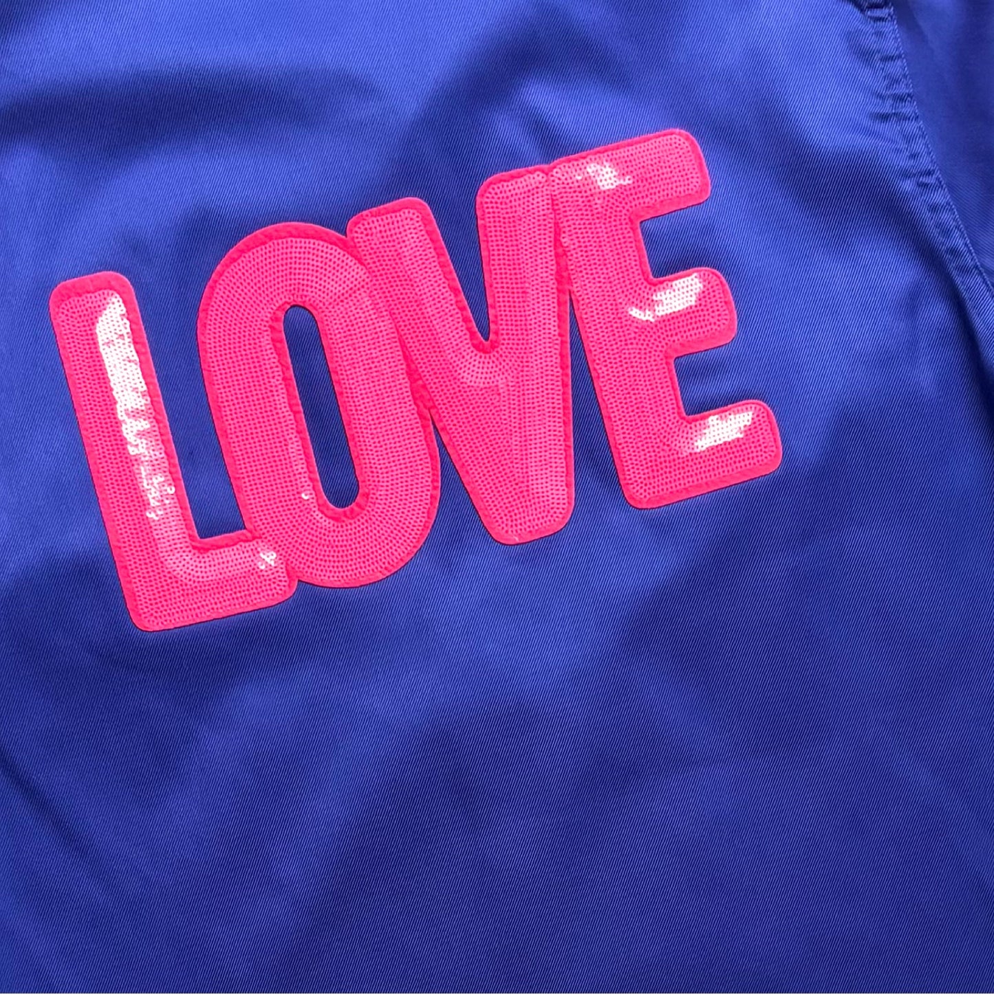 Veste bleu LOVE fuschia