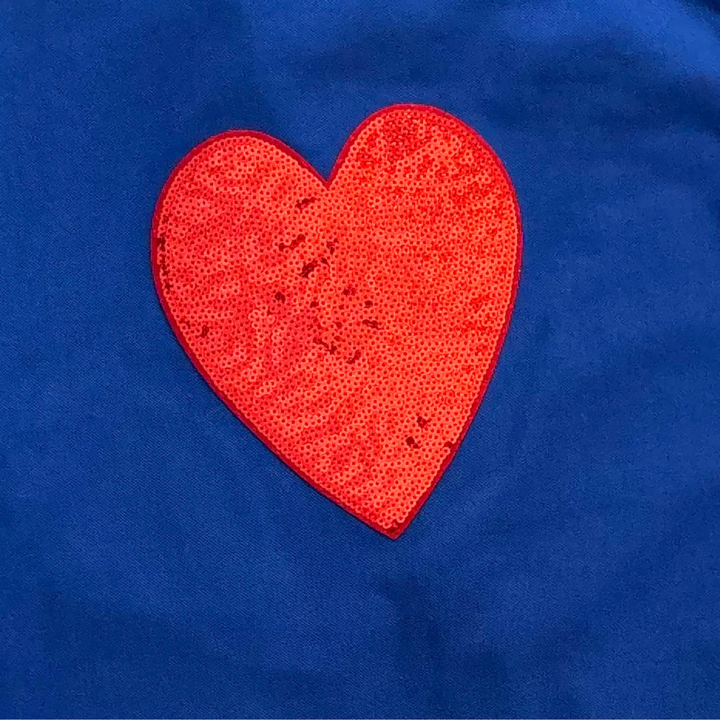 Veste Bleu gros Coeur Rouge