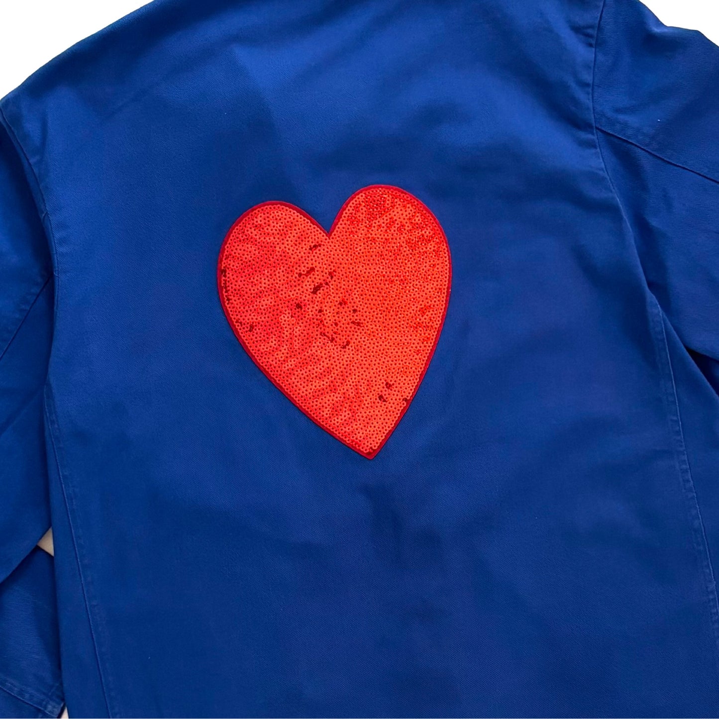 Veste Bleu gros Coeur Rouge
