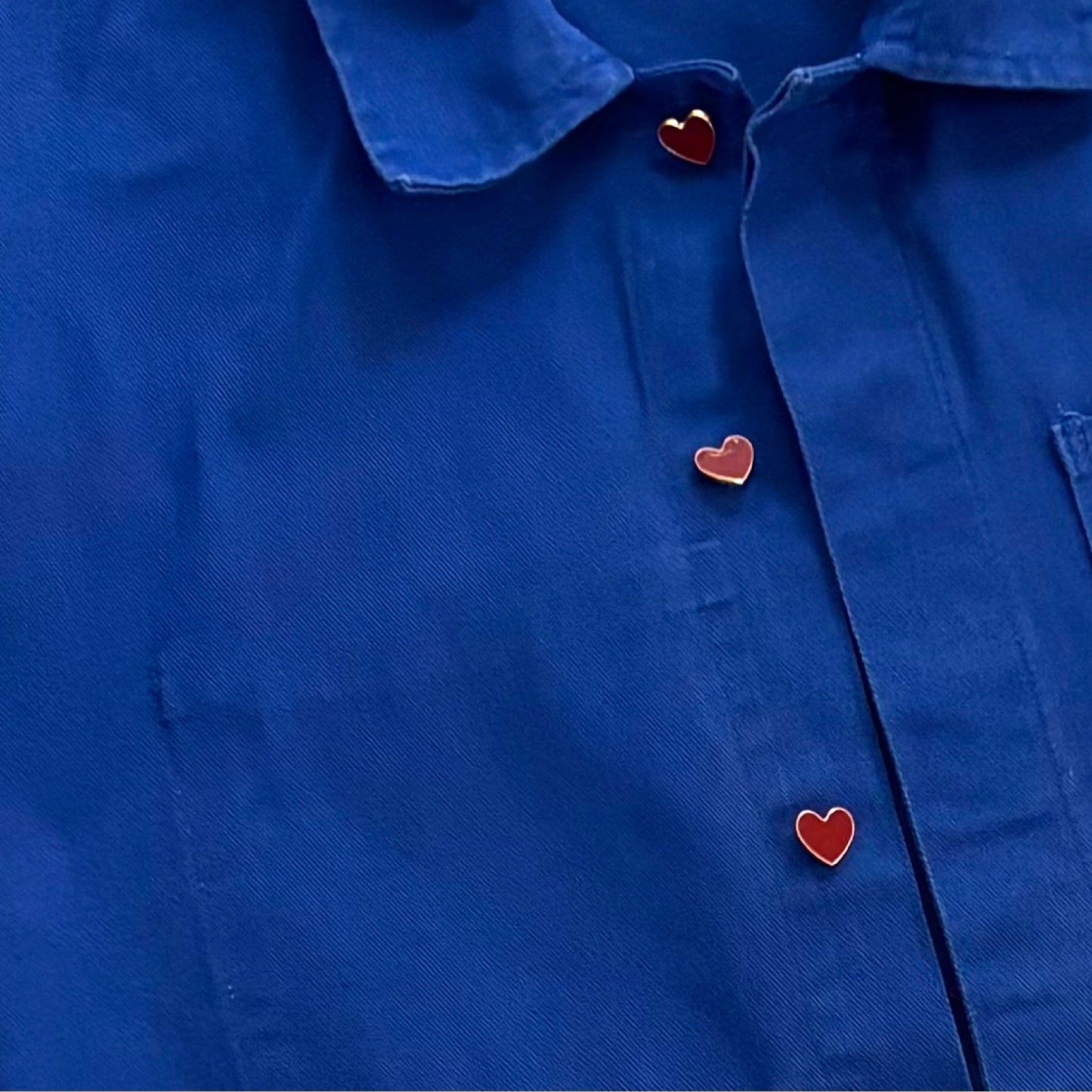 Veste Bleu gros Coeur Rouge