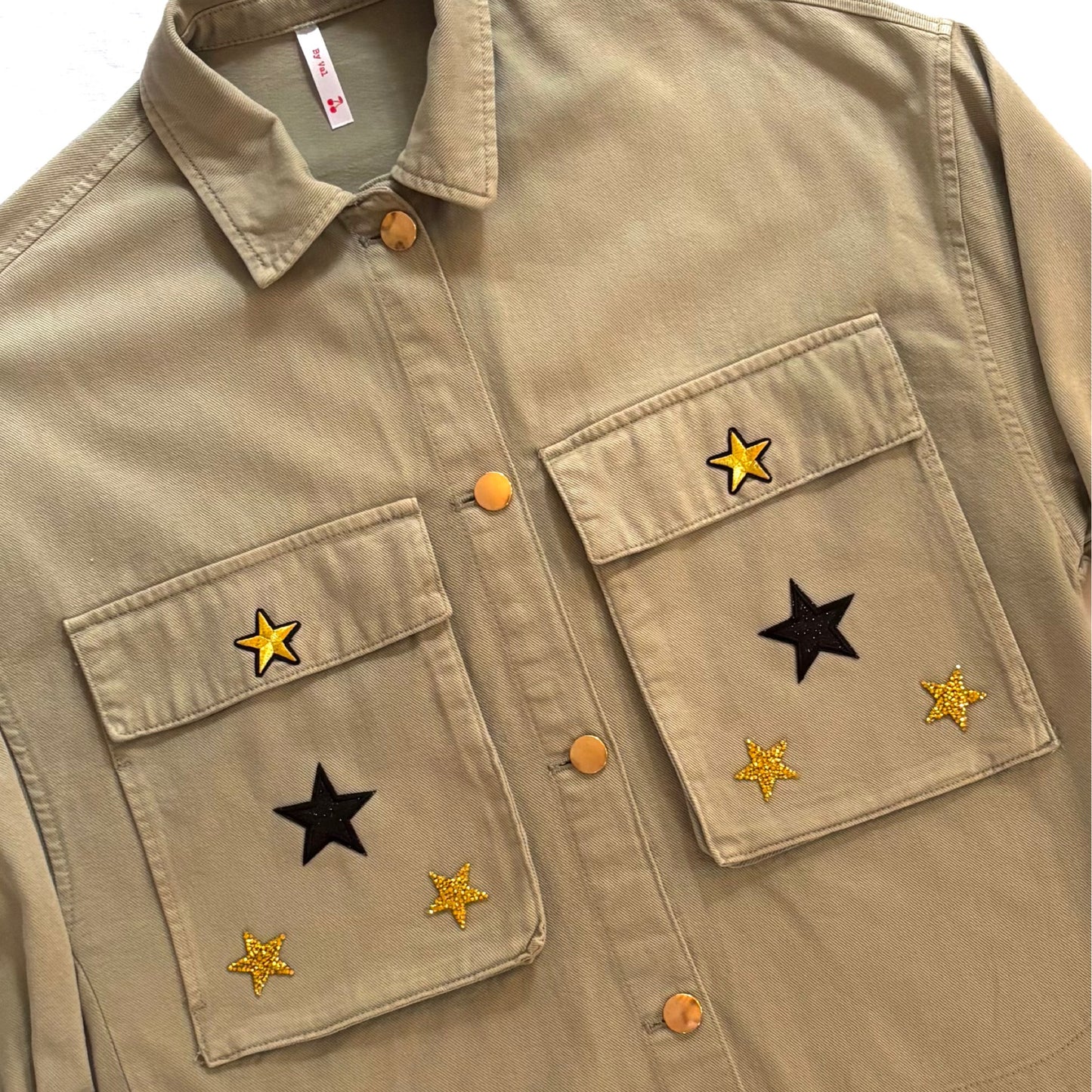 Veste Kaki Léopards brodés