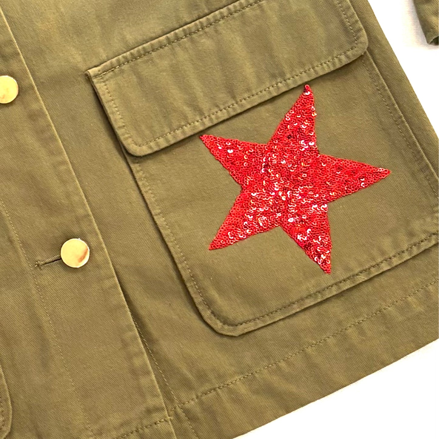 Veste kaki Coeur sacré